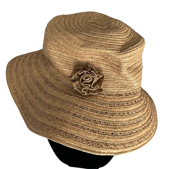Croft & Barrow Accessories - Croft & Barrow Straw Hat with Cute Side Bow. Packable.